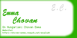 emma chovan business card